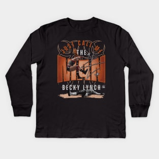 Becky Lynch Leg Drop Kids Long Sleeve T-Shirt